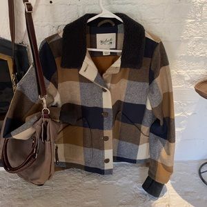 Women’s wool bomber jacket by Woolrich.
